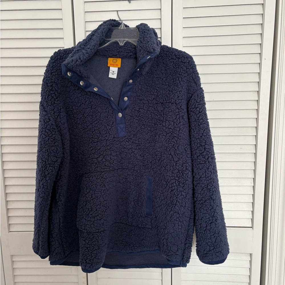 Ruby Rd. Deep Blue Sherpa Jacket - image 1